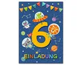 12 Einladungskarten zum 6. Kindergeburtstag sechste Geburtstag Jungen Mädchen Astronautenparty Weltall Geburtstagseinladungen