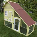 HABAU Kleintierstall "Luxus", BxHxT: 65 x 120 x 140 cm, gelb/weiß