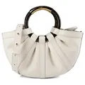 Coccinelle Shell Handtasche Leder 29 cm  weiss