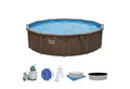Bestway Pool Hydrium™ (Set, Inkl. Sandfilteranlage, Sicherheitsleiter, Abdeckplane, Bodenplane), Ø 549 x 132 cm