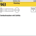 200er PACK(Stk)  000963700009030025 Senkschraube DIN 963 Schlitz M 3 x 25 Messin