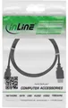 InLine USB 2.0 Verlängerung, Stecker / Buchse, Typ A, schwarz, 1m, 1 m, Stecker/Buchse, 0,48 Gbit/s, Schwarz