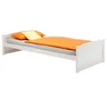 Einzelbett Kinderbett Holzbett Bett 90x200 cm Kiefer massiv  weiss lackiert