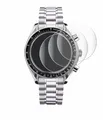 Savvies 4 Stück Full-Screen Schutzfolie für Omega Speedmaster Reduced (39 mm) Full-Cover Displayschutz-Folie [3D Curved, Transparent]