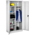 tectake Spind, Grau, Metall, 40x180x80 cm, Garderobe, Garderobenschränke, Garderobenschränke