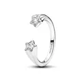PANDORA Moments Sternschnuppen Offener Ring aus Sterling Silber mit Zirkonia, Größe: 54, 193582C01-54