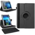 Tablet Tasche 10 10.1 Zoll Bluetooth Hülle Tastatur Schutzhülle QWERTZ Keyboard