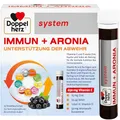 Doppelherz system IMMUN + ARONIA – Unterstützung der Abwehr – Vitamin C, Vitamin D, Zink und Selen tragen zur normalen Funktion des Immunsystems bei – 10 Trinkfläschchen