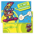 Partycards Einladungskarten Kindergeburtstag Mädchen und Junge, 12 Stück, Postkartenformat A6, Kinder Einladungskarten Geburtstag, Einladungskarten Kindergeburtstag Junge