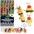 16x Schaschlikspieße aus Edelstahl - 22 cm Lange Fleischspieße - Premium