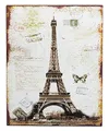 Blechschild Eiffelturm Paris Postkarte Retro Vintage Deko Schild 25 x 20 cm