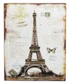 Blechschild Eiffelturm Paris Postkarte Retro Vintage Deko Schild 25x20cm