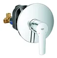 GROHE QUICKFIX Start - Einhand-Brausearmatur (Wandmontage, Fertigmontageset, langlebige Oberfläche), chrom, rund, 32590002