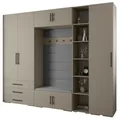 ABIKS MÖBEL Kompaktgarderobe INOVA 3 SATZ 11 Möbelset, Garderobe mit Kleiderstange und Regalen