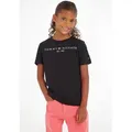 Tommy Hilfiger T-Shirt ESSENTIAL TEE für Jungen und Mädchen schwarz 128 (8J)
