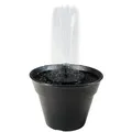 Lumineo Solar Blumentopf Springbrunnen 30x28cm Kunststoff Spritzbrunnen Wasserspiel Outdoor Fontäne Gartenbrunnen Teichpumpe Solarbrunnen Schwarz
