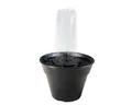Solar Blumentopf Springbrunnen 30x28cm Kunststoff - Spritzbrunnen & Wasserspiel Outdoor - Fontäne Solarbetrieb - Gartenbrunnen Teichpumpe Garten - Wasserbrunnen Solarbrunnen - Schwarz