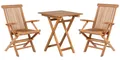 Gartenmöbel-Set Teak Sessel Andover & Tisch Porton Balkon-Set