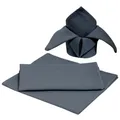 GARIELLA 3er Set Textil Servietten Stoffservietten 45cm 100% Baumwolle Anthrazit