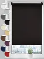 Sonello Verdunkelungsrollo Klemmfix ohne Bohren 50 x 150 Schwarz Verdunklungsrollo Fensterrollo Rollo Seitenzugrollo Klemmrollo für Fenster & Tür