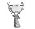 EDZARD Schale Richard (Ø 32 cm, H 45 cm) in Silber-Optik - Original Servierschale, Dekoschale, Obstschale, Servierschüssel - Schüsselschale rund für Deko & Speisen - Partner Geschenke für beide
