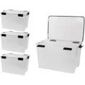 Kreher 4 x Box mit Dichtung 70 Liter Volumen - Transparent