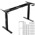 VEVOR Schreibtisch Gestell mit Doppelmotor, einstellbare Höhe von 70-117 cm und Länge 110-178 cm, elektrisches Tischgestell, ergonomische DIY-Arbeit