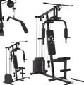 ArtSport Kraftstation ProfiGym 2000 mit Latzug- & Butterflystange, Seilzug & Beinstrecker - 9 Gewichte mit 40kg - Multistation Krafttraining Zuhause