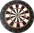 Sisal Dartscheibe inkl. 3 Dartpfeilen, Abwurflinie, Maßband und Montagematerial