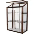 Greenspot Mini-gewächshaus Für Balkon Und Terrasse 80 X 42 X 120 Cm – Balkongewächshaus Zum Überwintern Von Kräutern, Blumen, Setzlingen – Ursprungsfarbe Dark Rosewood