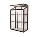 Greenspot Mini-Gewächshaus Balkon/Terrasse 80x42x120 Kräuter/Blumen D. Rosewood