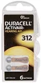6X 1,45V Duracell 312 Activair Hearing Aid Zinc Air Blister Hörgeräte Batterien