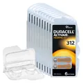 60 x Duracell Activair 312 Hörgerätebatterien ZL3 PR4 aus 2026+ Aufbewahrungsbox