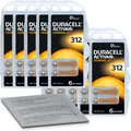 60x Duracell Activair 312 braun Hörgerätebatterie (10x 6er Bl.)+Reinigungstuch