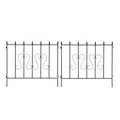 ESTEXO Schmuckzaun Metallzaun Gartenzaun 72x67 cm Zaunelemente 2er Set Rost Edelrost erweiterbarer Zaun