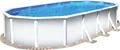 Stahlwandpool ovalform Classic 730x375x120 cm, Stahl 0,4 mm weiß, Folie 0,3 mm blau, overlap