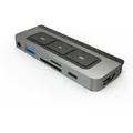 Hub USB Hyper HD449 Grau Silberfarben