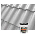 Isolbau Dachfarbe - 1.5 kg RAL Farbe Fassadenfarbe Nano Dachlack Sockelfarbe Wetterfest - Lösemittelfrei, Wasserdicht, UV-beständig - Steingrau