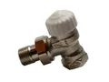 Heimeier Thermostat Unterteil V-exakt II Rotguss Vernickelt Eck 1/2 Zoll
