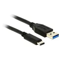 Delock USB-Kabel USB-A Stecker, USB-C Stecker 0.50 m Schwarz 83869