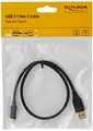 Delock Kabel SuperSpeed USB 10 Gbps (USB 3.1 Gen 2) Typ-A Stecker > USB Type-C Stecker 0,5 m schwarz