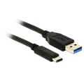 Delock Delock USB-Kabel USB-A Stecker, USB-C® Stecker 0.50 m Schwarz 83869 USB-Kabel, (50.00 cm)