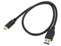 83869 Kabel USB A-Stecker,USB C-Stecker 0,5m schwarz 22AWG,30AWG DELOCK