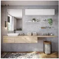 Platan Room Badezimmer-Set, (Set, 2-tlg), Küchenschrank Hängeschrank 160/200/240cm matt weiß 160 cm