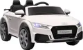 HOMCOM Kinder Elektroauto 12V Kinderauto mit 2,4G Fernbedienung, Musik, Elektrofahrzeug mit Leuchte, USB/MP3-Anschluss, Rückwärtsfunktion, bis 3 km/h,