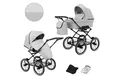 KUNERT Kombi-Kinderwagen Romantic 2 in1 Öko-Leder Kinderwagen mit AIR WHEEELS, 3-in-1-Kit mit funktionellem Rucksack, großer Metallkorb