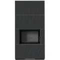 Kaminbausatz KRATKI FLOKI BOX 8 kW Ø 160 Quarzsinter NATURALI ARDESIA NERO A SPACCO schwarz Verkleidung - Schwarz