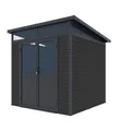 Weide Gartenhaus Weide Aluminium & WPC Gartenhaus 218x218 cm Anthrazit, BxT: 218x218 cm
