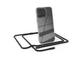 EAZY CASE Handykette Silikon Kette Unifarbe für Apple iPhone 13 Pro 6,1 Zoll, Smartphonekette Cover Silikonhülle Umhängetasche Necklace Schwarz