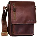 STILORD Herren-Umhängetasche cognac - Kleine Vintage Schultertasche - 8,4 Zoll Messenger-Bag - Tablettasche aus echtem Büffel-Leder 'Finn'